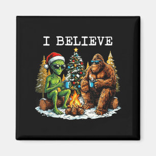 Imán Santa Bigfoot y Alien Ufo Paranormal Criptido Navi