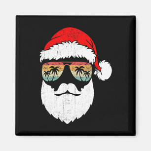 Imán Santa Cara Retro Gafas de sol Hawaiano Navidad Xma