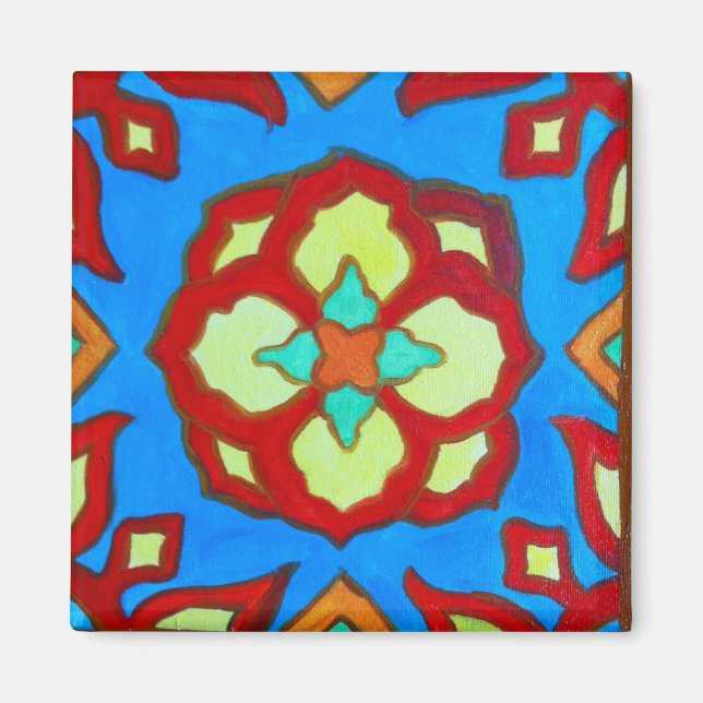 Imán Santa Catalina Tile Lotus 2" Magnet (Frente)