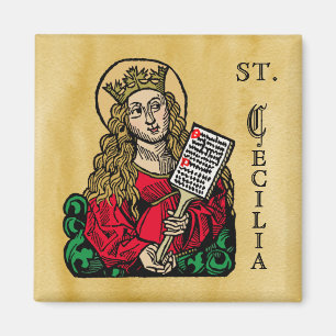 Imán Santa Cecilia con tablero de himnos (Nuremberg)