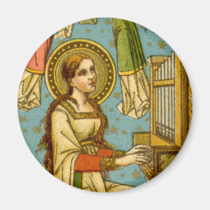 Imán Santa Cecilia de Roma neogótica (detalle; BNG 02)