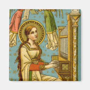 Imán Santa Cecilia de Roma neogótica (detalle; BNG 02)