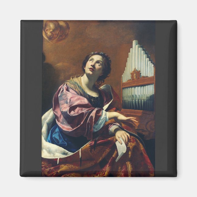 Imán Santa Cecilia por Simon Vouet (Frente)