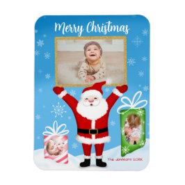 Imán Santa celebrando Feliz Navidad 3 Foto