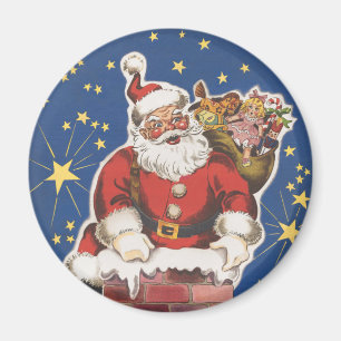 Imán Santa Claus antiguo, Era la Noche Antes de Navidad