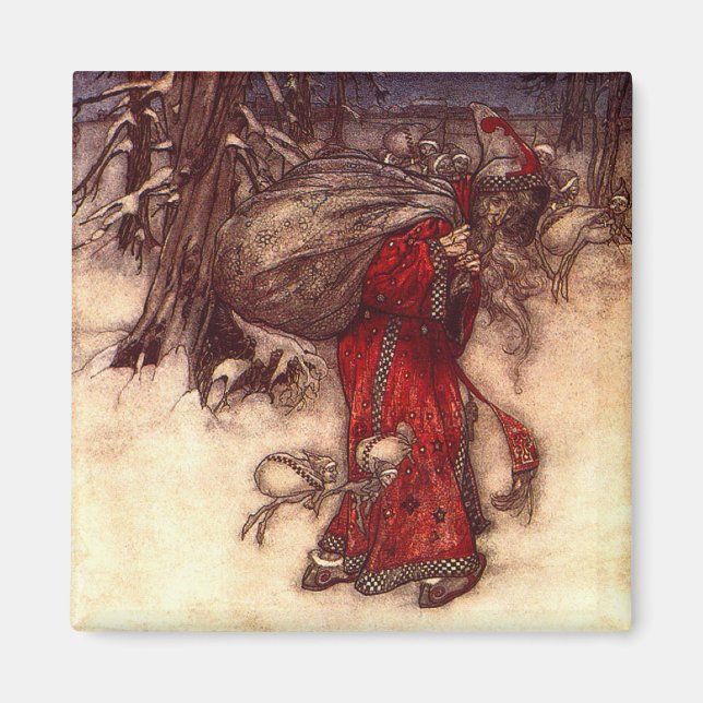 Imán Santa Claus Arthur Rackham (Frente)