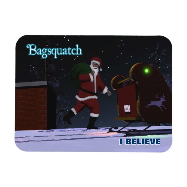 Imán Santa Claus - Bagsquatch (Horizontal)