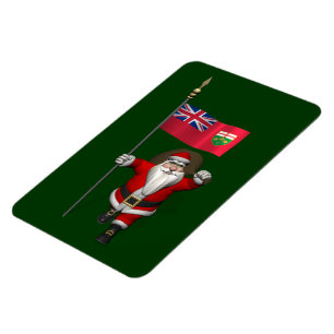 Imán Santa Claus Con Bandera De Ontario CDN