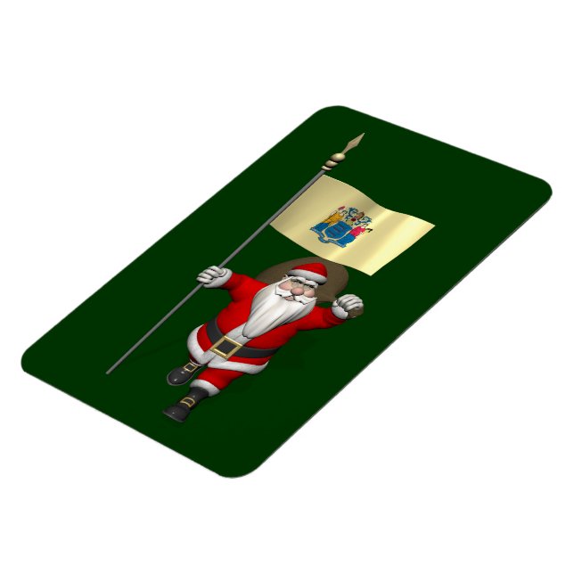 Imán Santa Claus Con El Diseño De Nueva Jersey (Lado Izquierdo)