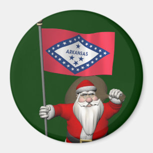 Imán Santa Claus Con El Fin De Arkansas