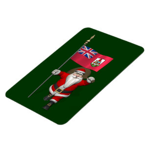Imán Santa Claus Con El Fin De Bermudas