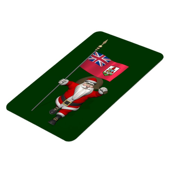Imán Santa Claus Con El Fin De Bermudas (Lado Izquierdo)