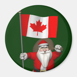 Imán Santa Claus Con El Fin De Canadá