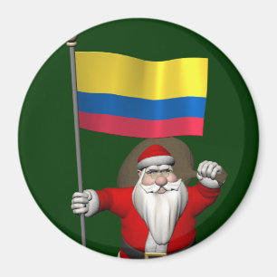Imán Santa Claus Con El Fin De Colombia