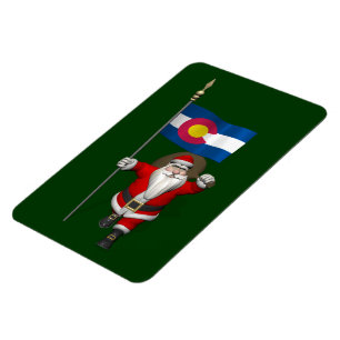 Imán Santa Claus Con El Fin De Colorado