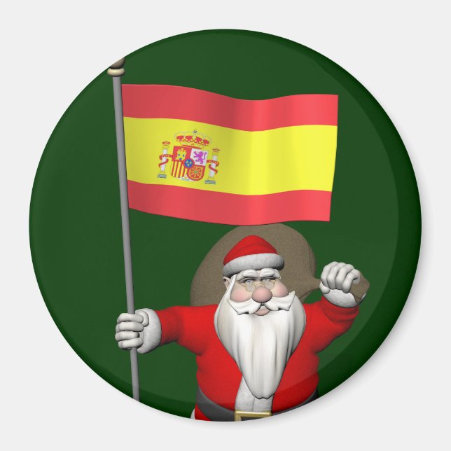 Imán Santa Claus Con El Fin De España (Frente)