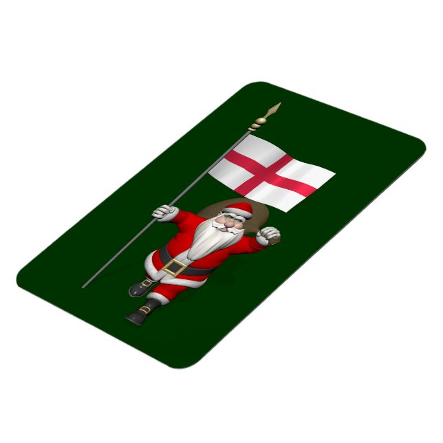 Imán Santa Claus Con El Fin De Inglaterra (Lado Izquierdo)