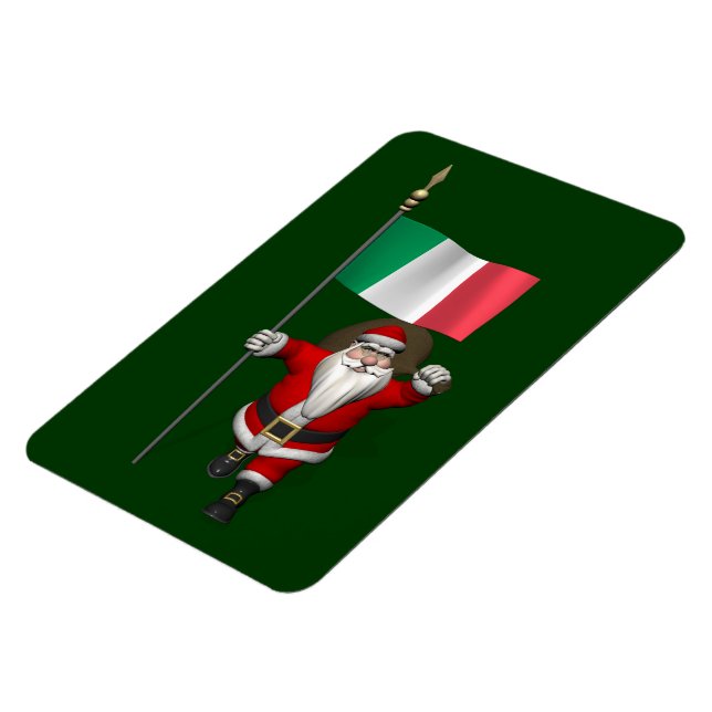 Imán Santa Claus Con El Fin De Italia (Lado Izquierdo)