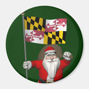 Imán Santa Claus Con El Fin De Maryland