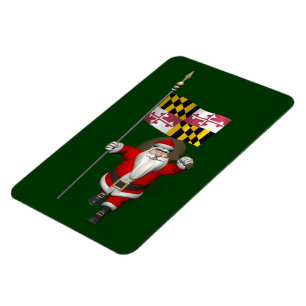 Imán Santa Claus Con El Fin De Maryland