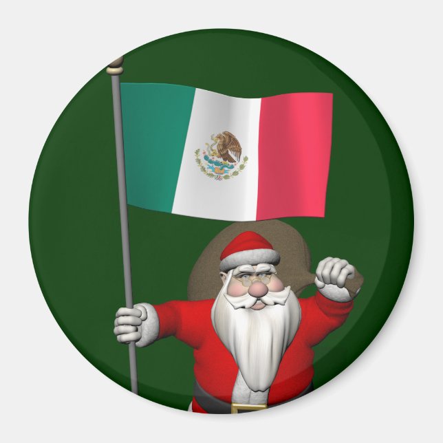 Imán Santa Claus Con El Fin De México (Frente)