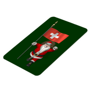Imán Santa Claus Con El Fin De Suiza