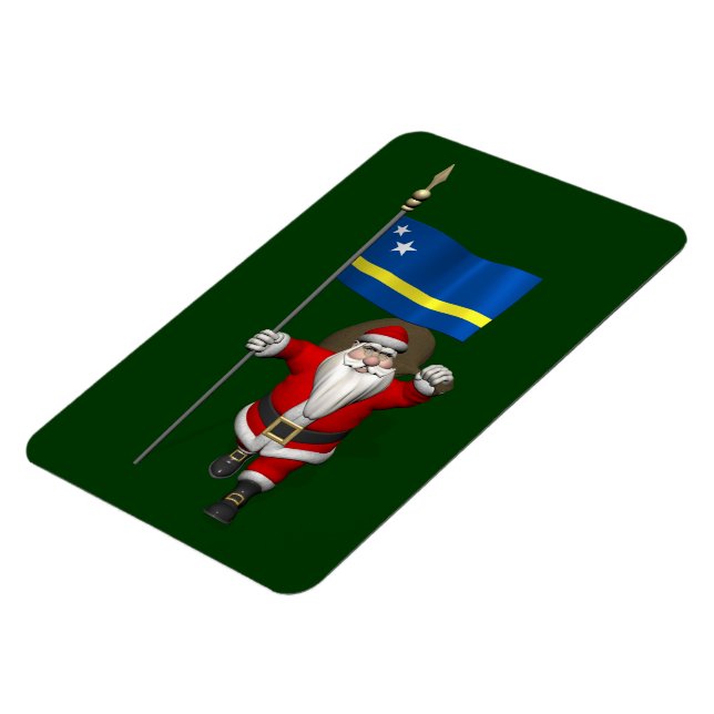 Imán Santa Claus Con El Firma De Curazao (Lado Izquierdo)