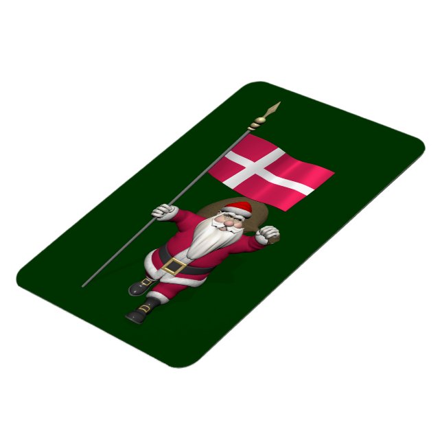 Imán Santa Claus Con El Firma De Dannebrog (Lado Izquierdo)