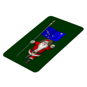 Imán Santa Claus Con El Firme De Alaska