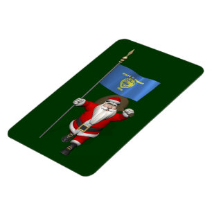 Imán Santa Claus Con El Firme De Oregón