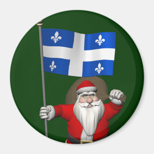 Imán Santa Claus Con El Nombre De La CDN De Quebec