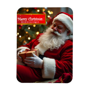 Imán Santa Claus durmiendo con deseos FPM