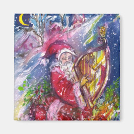 IMÁN SANTA CLAUS JUGANDO HARP A LA LUZ DE LA LUNA