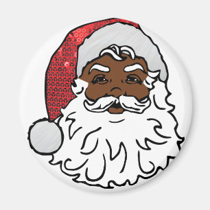 Imán santa claus negro