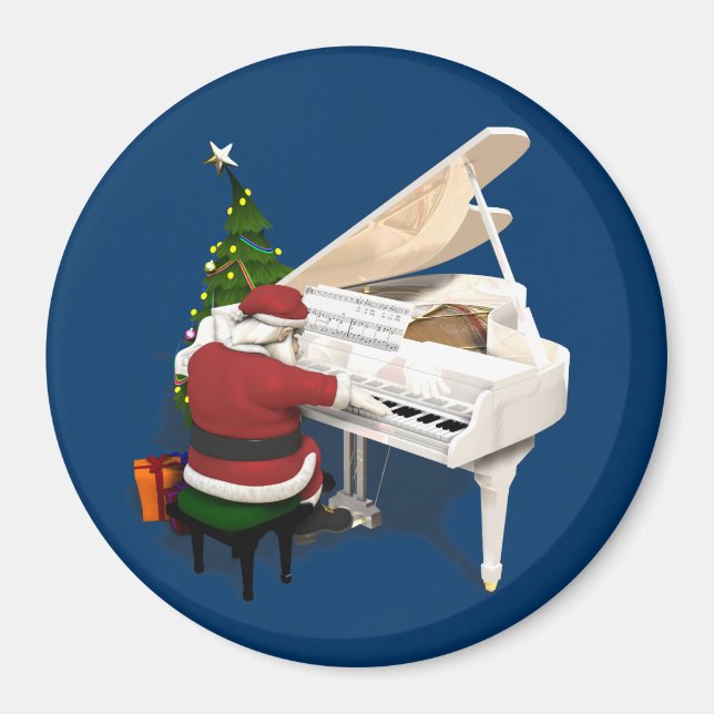 Imán Santa Claus Pianist (Frente)