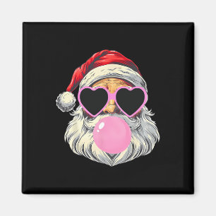 Imán Santa Claus resplandece la Goma de la Burbuja Rosa