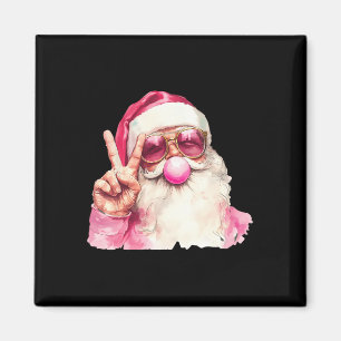 Imán Santa Claus resplandece la Goma de la Burbuja Rosa