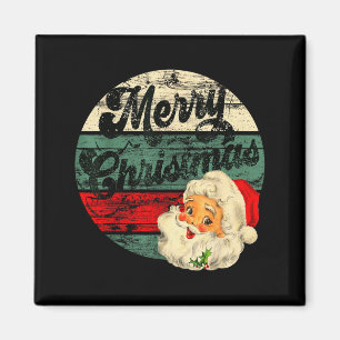Imán Santa Claus Vintage Cara Feliz Navidad Antigua Mod