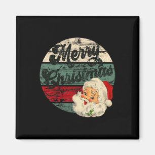 Imán Santa Claus Vintage Cara Feliz Navidad Antigua Mod