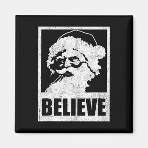 Imán Santa Claus Vintage Cree Navidad Retro En Julio