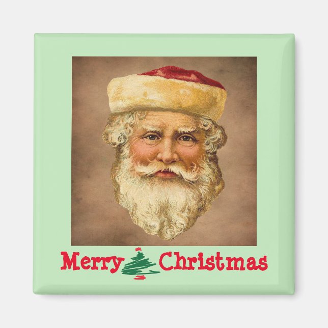 Imán Santa Claus Vintage Magnet (Frente)