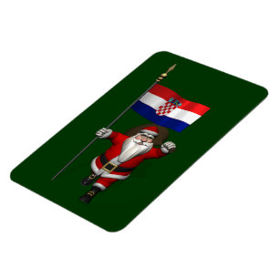 Imán Santa Claus visitando Croacia
