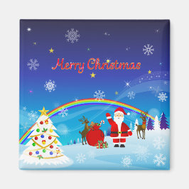 Imán Santa Claus y los renos