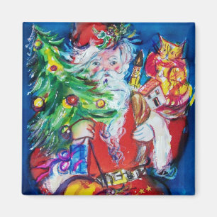 IMÁN SANTA CON EL ÁRBOL DE NAVIDAD Y LOS REGALOS
