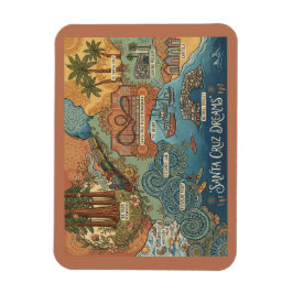 Imán Santa Cruz California Dreams Map – Vibrant Coast