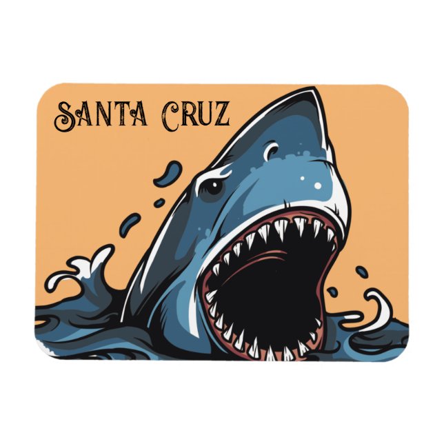Imán Santa Cruz, California Kitchen Magnet (Horizontal)