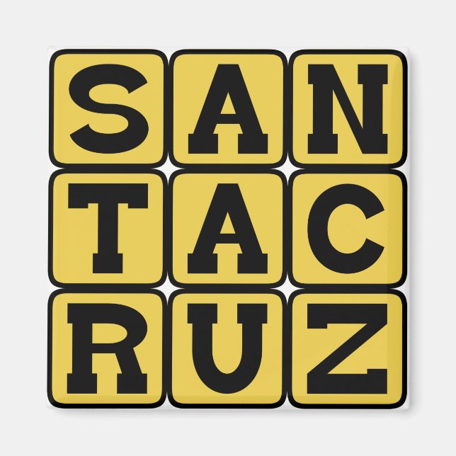 Imán Santa Cruz, Ciudad en California (Frente)