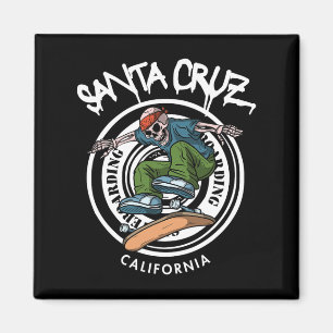 Imán Santa Cruz Skater Relajado Esqueleto California Sk