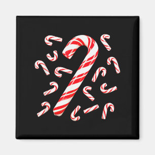 Imán Santa de caramelo rojo y blanco de Navidad 