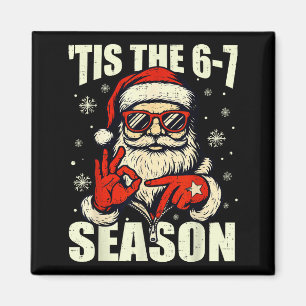 Imán Santa de Navidad Es La Temporada 67 Meme Número Se